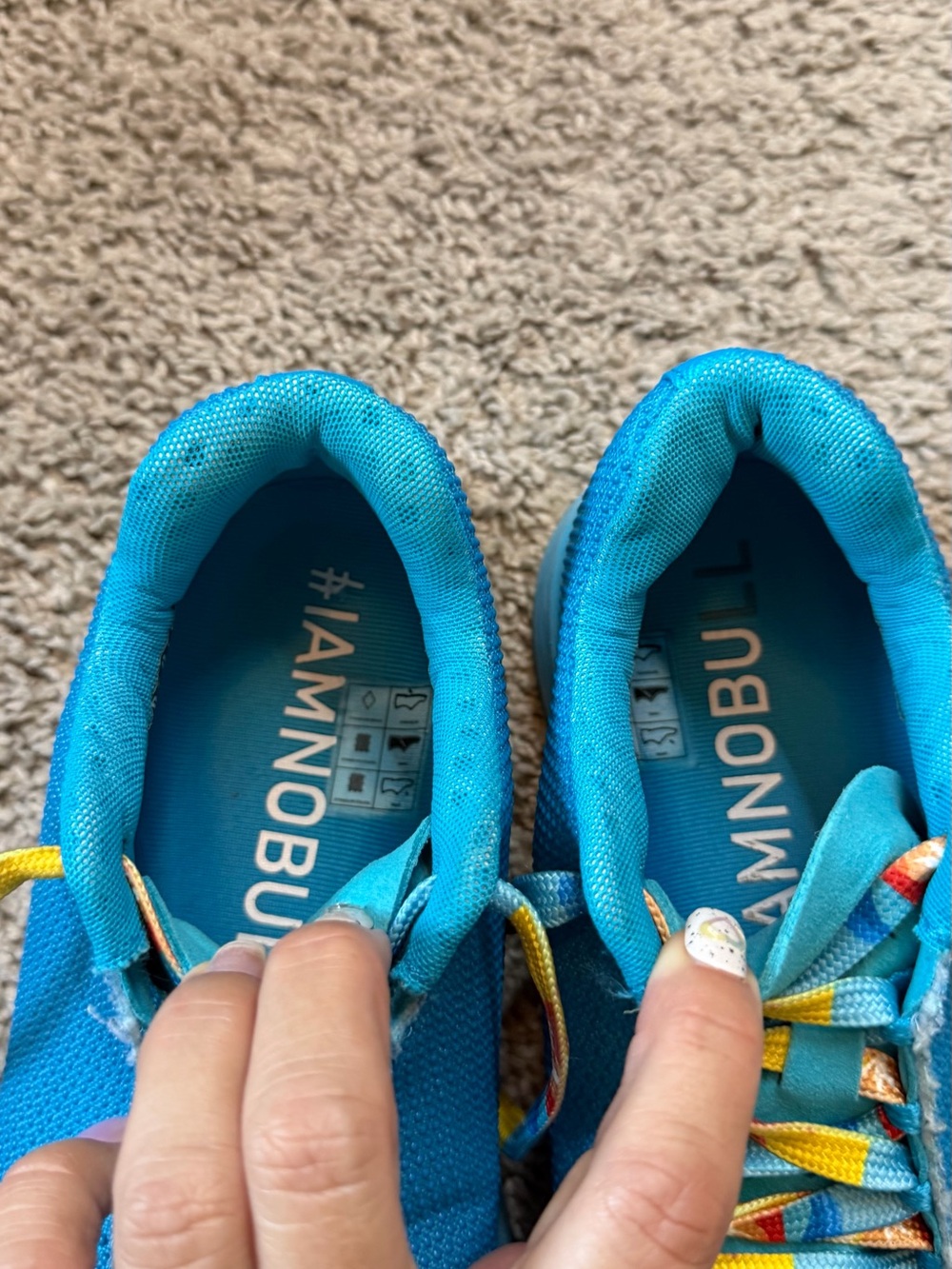 NOBULL Bright Blue Women's Sneakers with Multicolor Laces - Picture 5 of 5